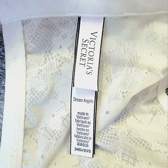 Victoria's Secret Dream Angels 34D Ivory Floral Lace Longline Bra - Picture 7 of 8